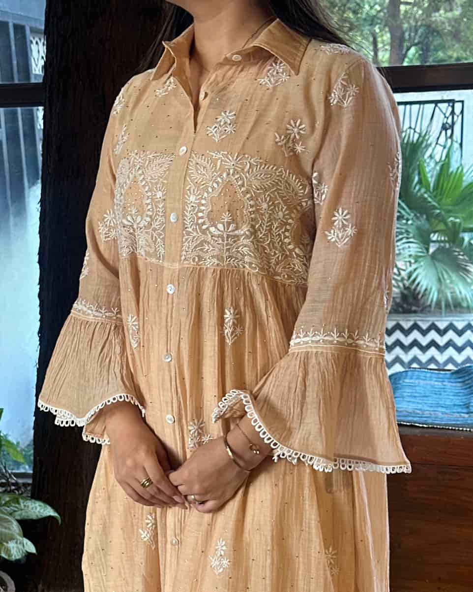 Chikankari A-line Dress